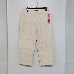 RAFAELLA Pinstripe Crop Pants Capri Size 6